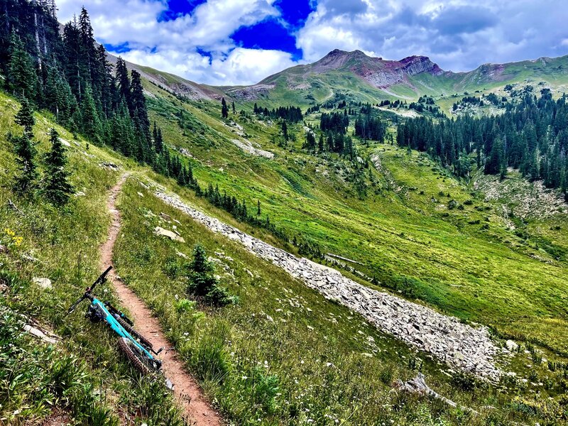 Looking ahead to the final climb up Blackhawk Pass.