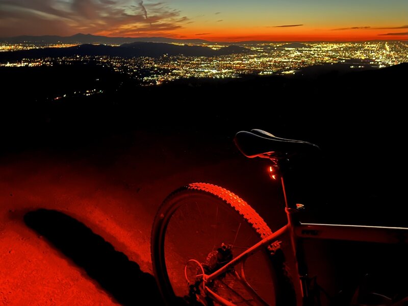 Morton Peak Fire Tower at sunset.