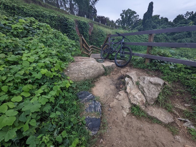 Ramp and rocks.