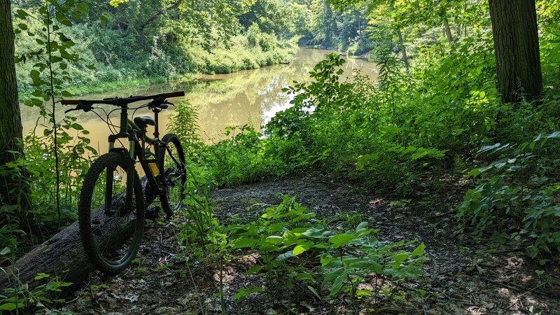 Quick rest overlooking the black river.