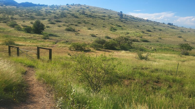 Start of the Granite Dells Trail from the Iron King Trail.