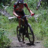 Grinding up the first of three testers on the Super V circa 1998; trail has since been rerouted for gradient and erosion control.