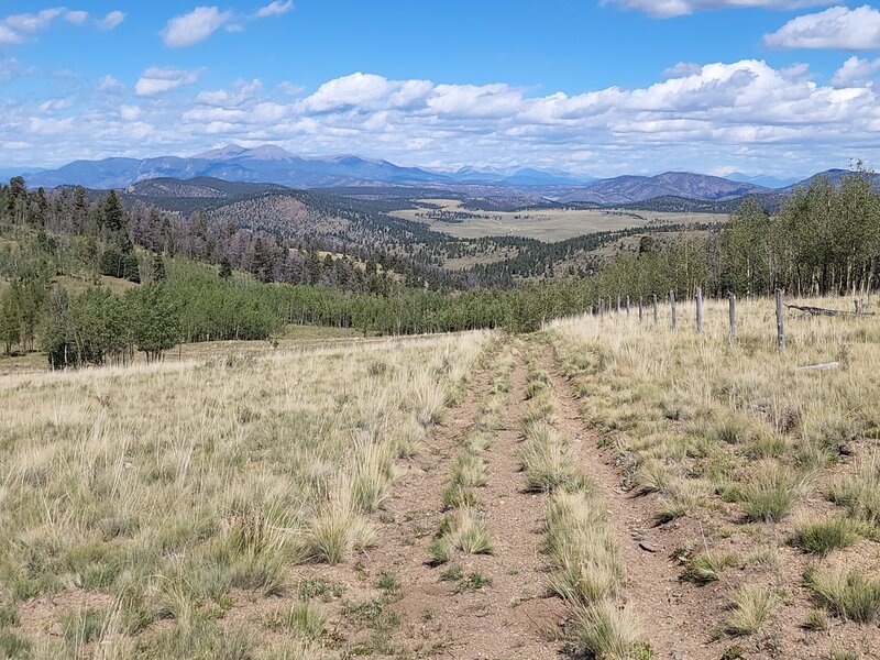 Trail summit looking north