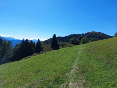 First view to the summit of Monte Misone (seen from Malga Fiavè).