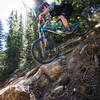 The most technical bit on Wheels Up. No ride-around for this one. Photo credit: Ian Zinner/Arapahoe Basin