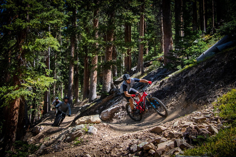 Sweeping berms lower down in the forest. Photo credit: Ian Zinner/Arapahoe Basin