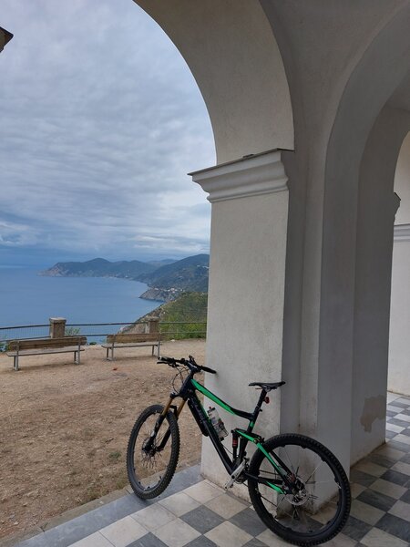 View from the sanctary of Madonna Di Montenero (alt. 330 m) to Cinque Terre.