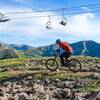 The Beavers Loop starts at the top terminal of The Beavers Lift. Rider is Joey Klein of IMBA Trail Solutions. He designed the trail and led its construction.