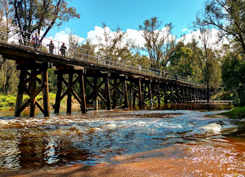 Old Railway Bridge on the Timberline Trail near Foreshore Park.