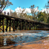 Old Railway Bridge on the Timberline Trail near Foreshore Park.