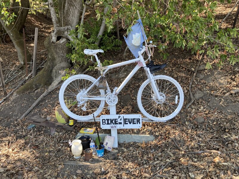 Bike shrine where Heron Trail crosses Quimby Road