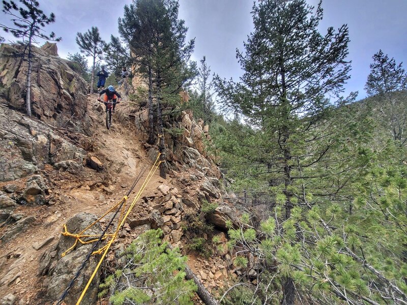 Steep double-black chute on Ore Chute.