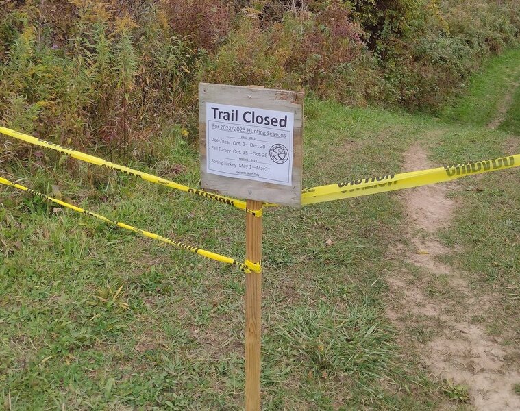 Trail sections are seasonally closed from 10/1 to 12/20 and 5/1 to 5/31