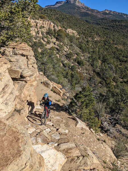 Upper Lone Cub offers a few steep switchbacks and rock sections to test you but it mostly easy going climbing