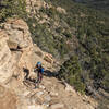 Upper Lone Cub offers a few steep switchbacks and rock sections to test you but it mostly easy going climbing