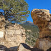 Cool rock outcroppings offer viewpoints.