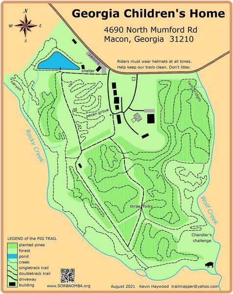 Georgia Childern's Home Trail Map