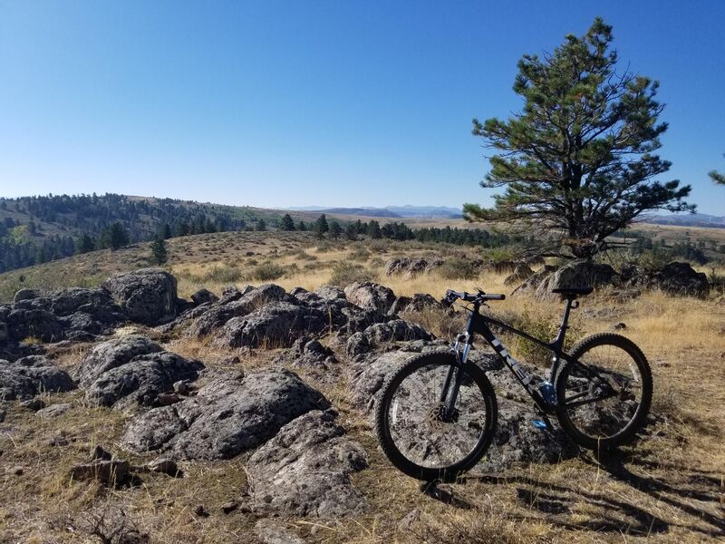 View of the Laramie Range from the west half of the trail.