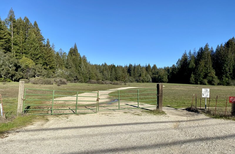 UCSC Upper Campus gate at Empire Grade and Chinquapin Trail.