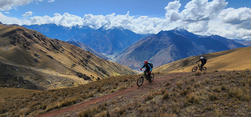 Traversing the mountain up high in the Sacred Valley.