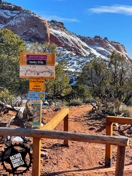 Hawks Glide Trailhead off Lazy Mans Connector Moab Utah Hazard County Shuttle.