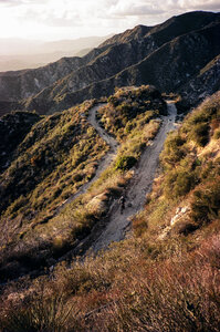 Climbing up the Haines Canyon fire road.