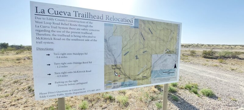 Directions to the new trailhead