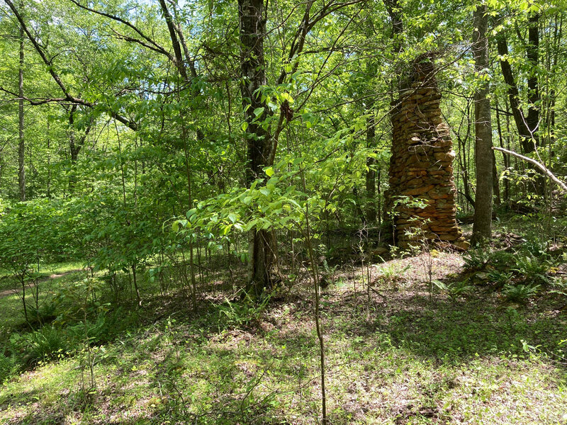 Look for the remnants of an old chimney along the Creek Trail