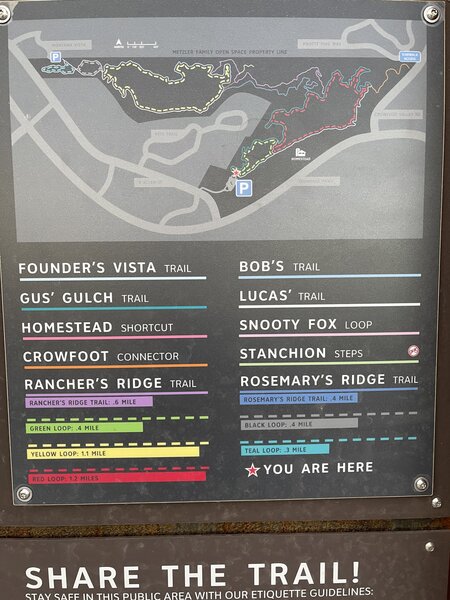 Metzler Ranch Map Metzler Family Open Space Mountain Bike Trail, Castle Rock, Colorado