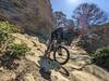 Large rock wall in the technical section of Poison Canyon.