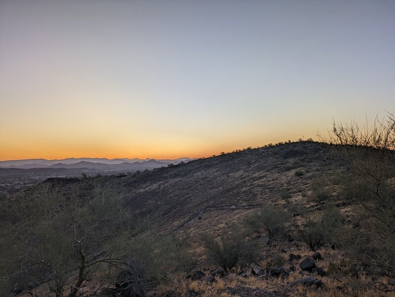 Sunrise over Arrowhead Point.