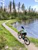 Biking along Shadow Mountain Lake