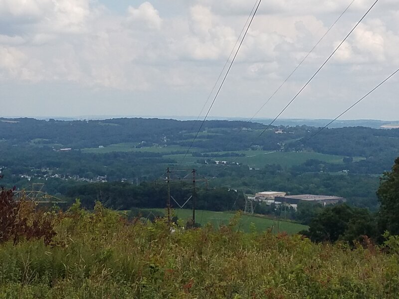 View from the ridge near the power lines.