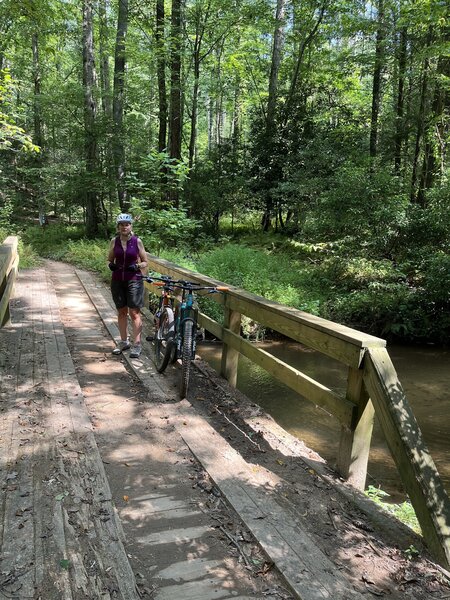 Lovely bridge over the creek. Enjoy the peaceful setting.