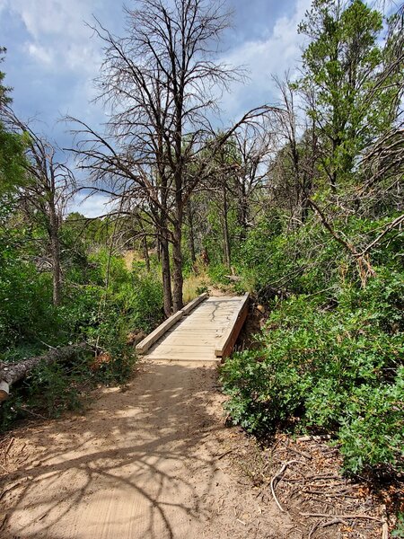 Little bridge over creek - dry in summer.