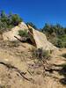 Big sandstone slabs along Sidewinder.