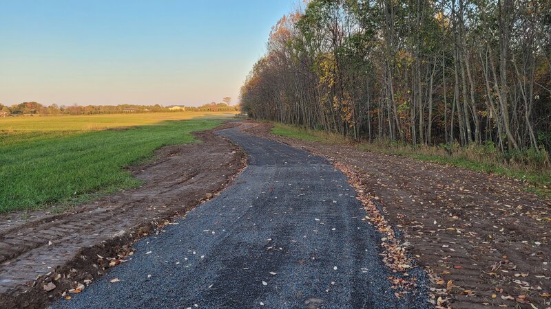 New compacted fine gravel surface just in time for the fall colors.