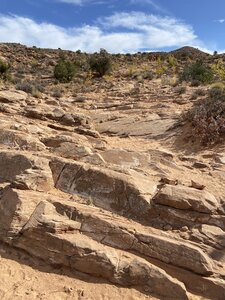 Rocky ledges and tire catchers.