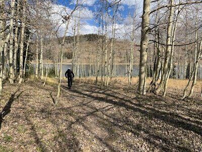 Bottom of trail near Huntington Reservoir.