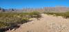 East end of the trail at the northeast fence line, looking west towards the tin mines.