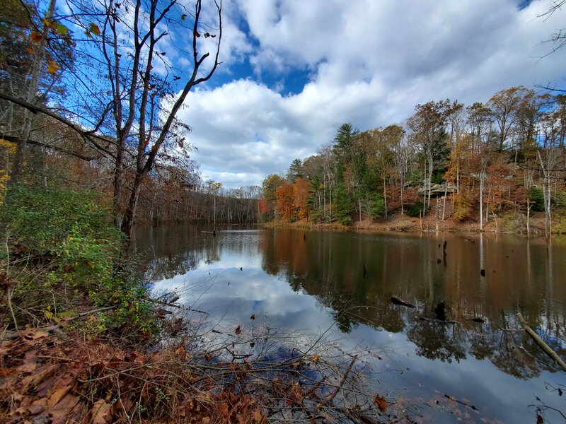 Enjoying the views along the lake on the Water's Edge Trail!