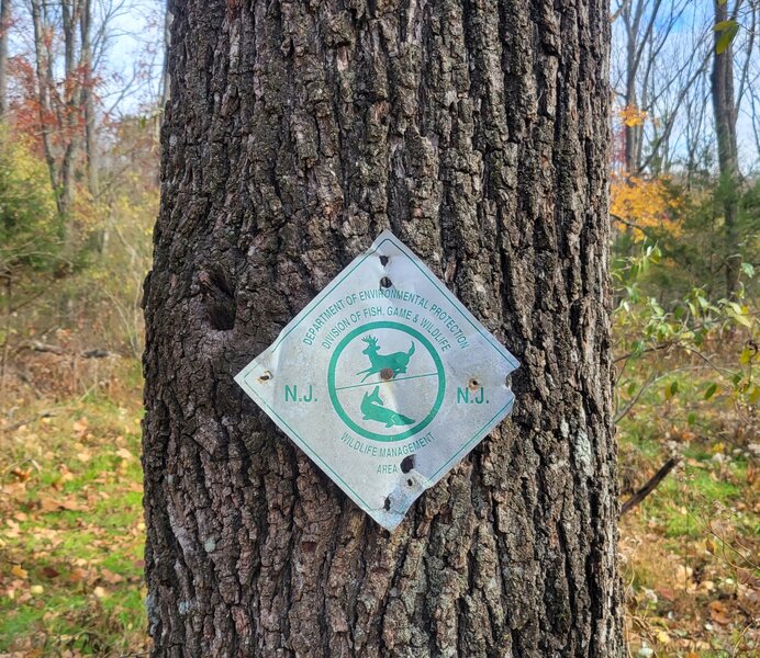 NJ Wild Life Management Sign