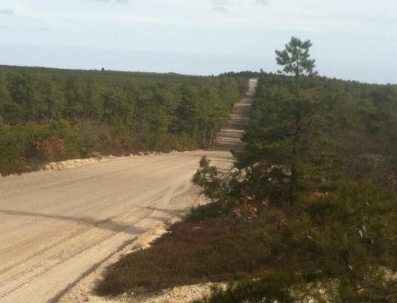 Trail along the ridge.