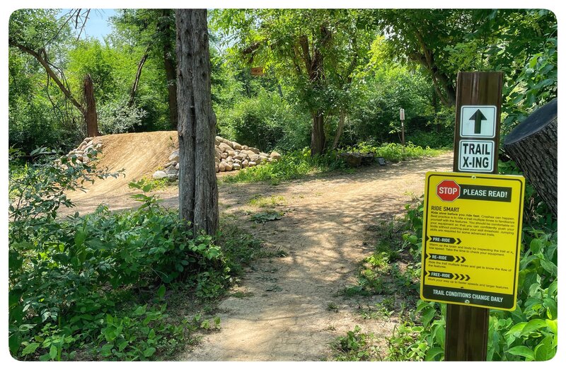 Derecho Mt. bike trail starting hub.