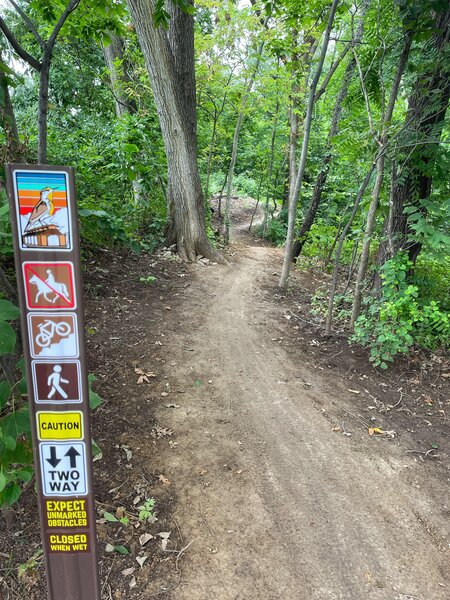 Entrance to the Meadowlark singletrack.