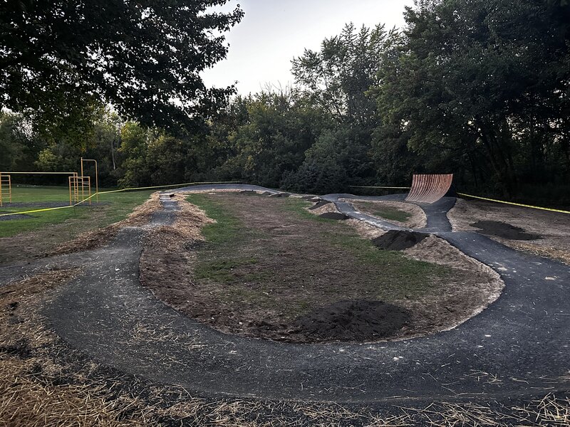 Ground level view of bike track.