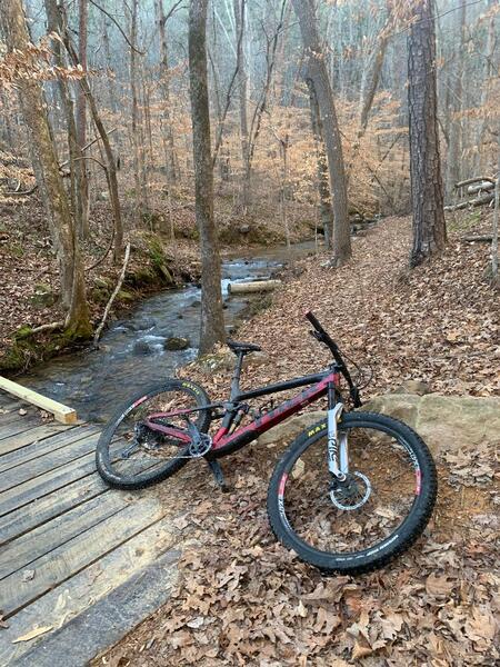 Creek crossing before the large climb.