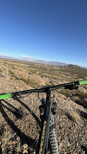 Looking down the ridge