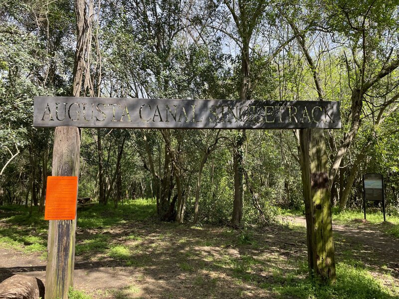 Beginning of trail near water treatment plant and RR X-ing