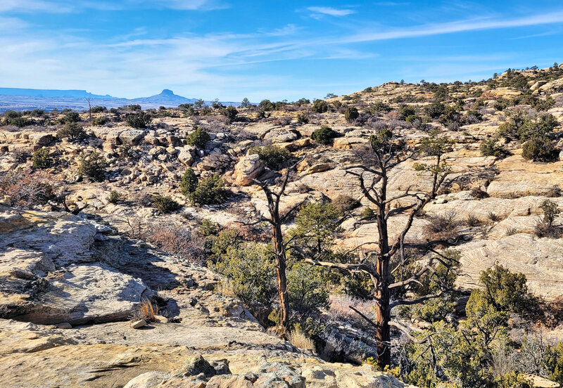 View west to Cabezon Peak from top of Stairway to Hell.